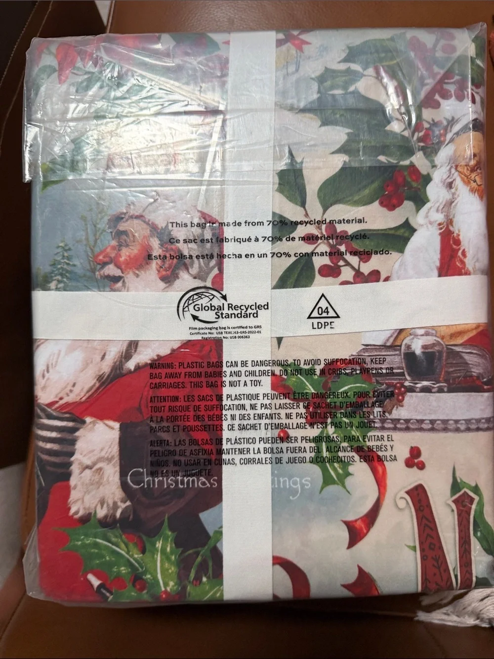 Pottery Barn Norman Rockwell Holiday Sheet Set - Red, Green, Blue, Cream
